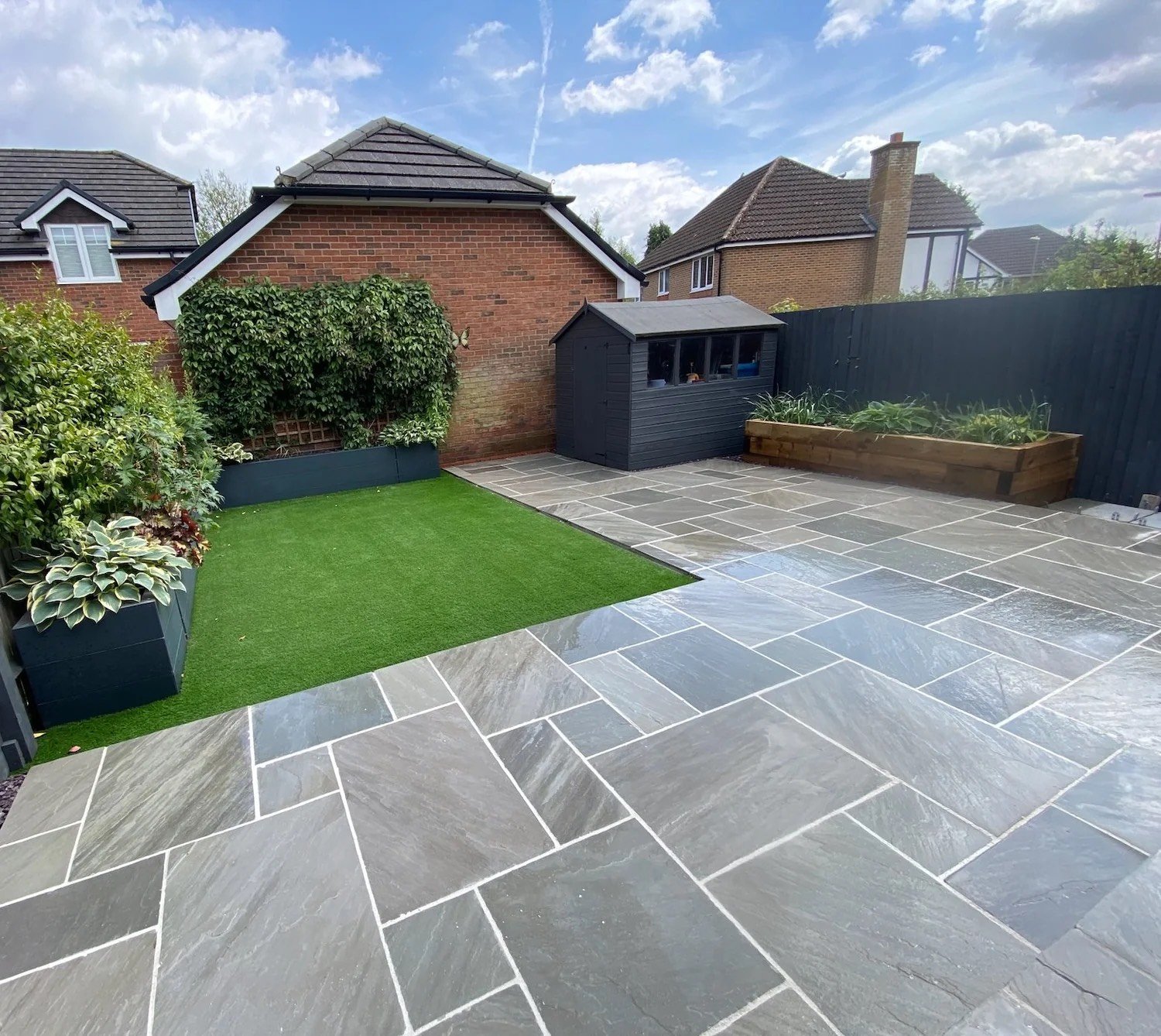 Porcelain paving and patio installation