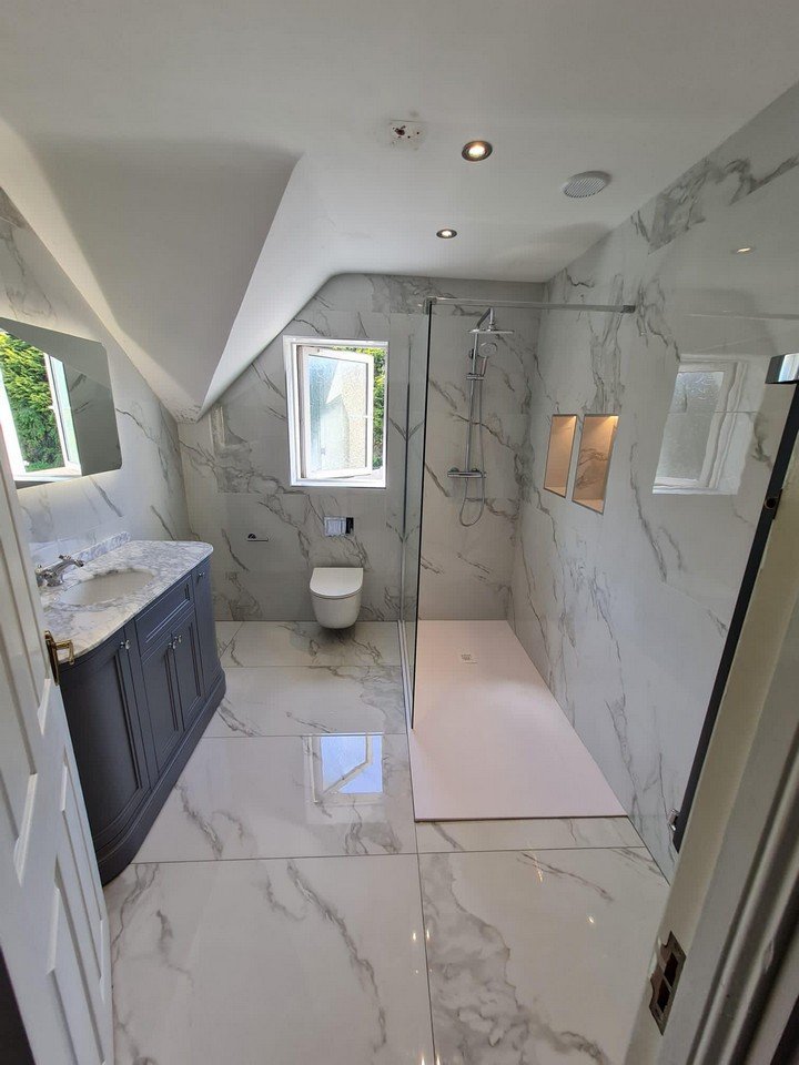 Walk-in shower installation project