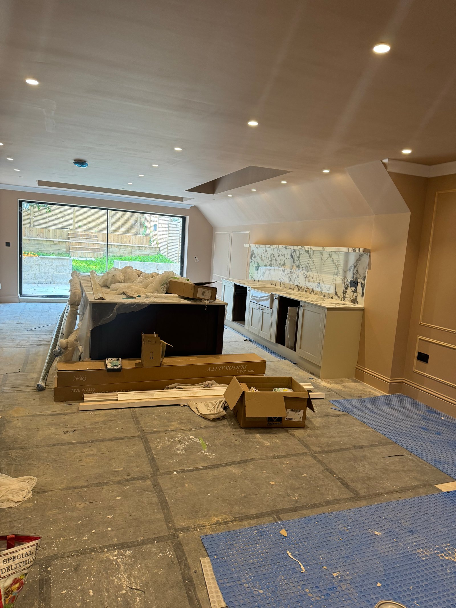 Kitchen refurbishment and fitting improvements in a flat